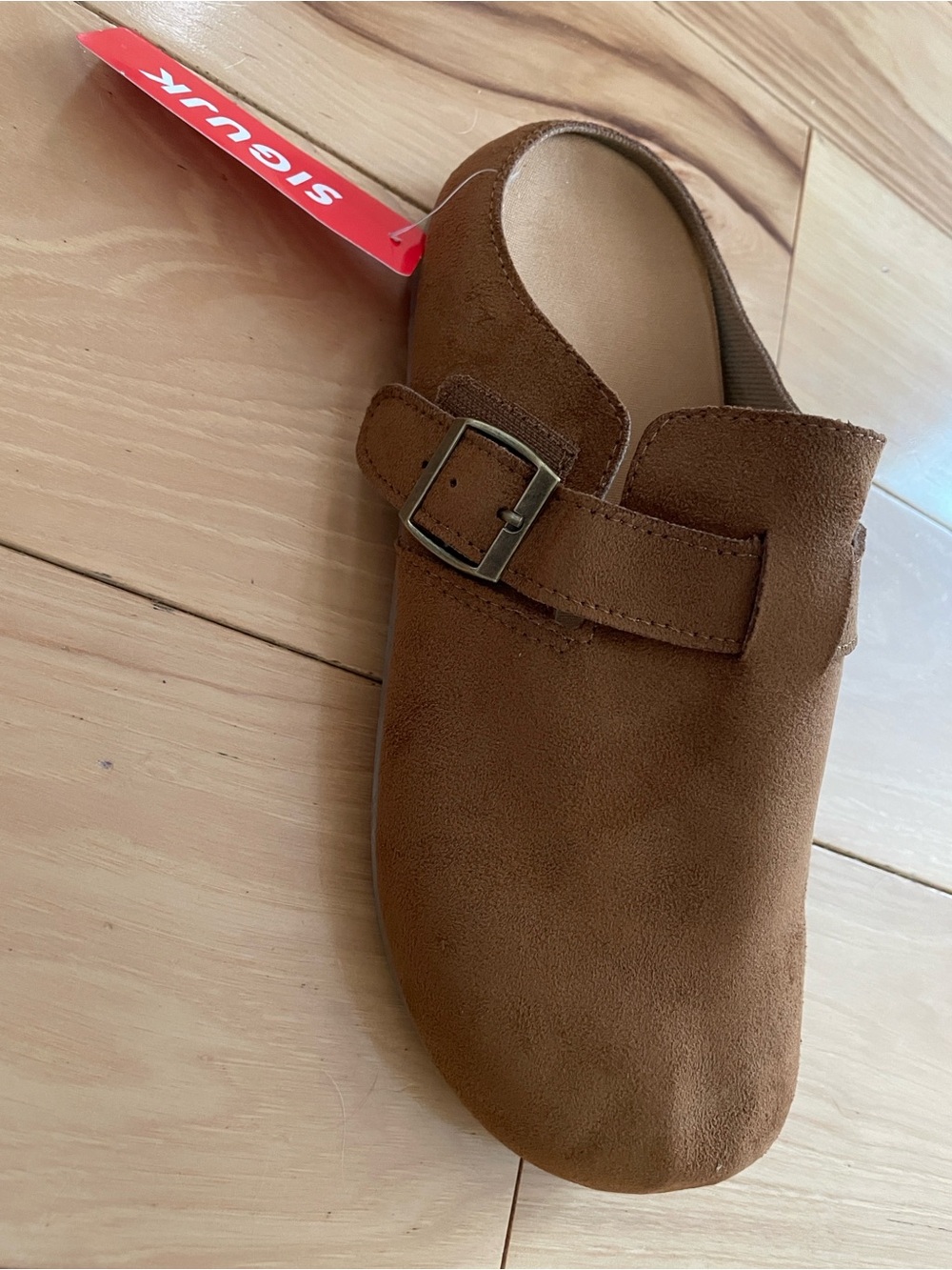 Brand New NWT- Suede Clog Mules in Rich Brown - Picture 3 of 4